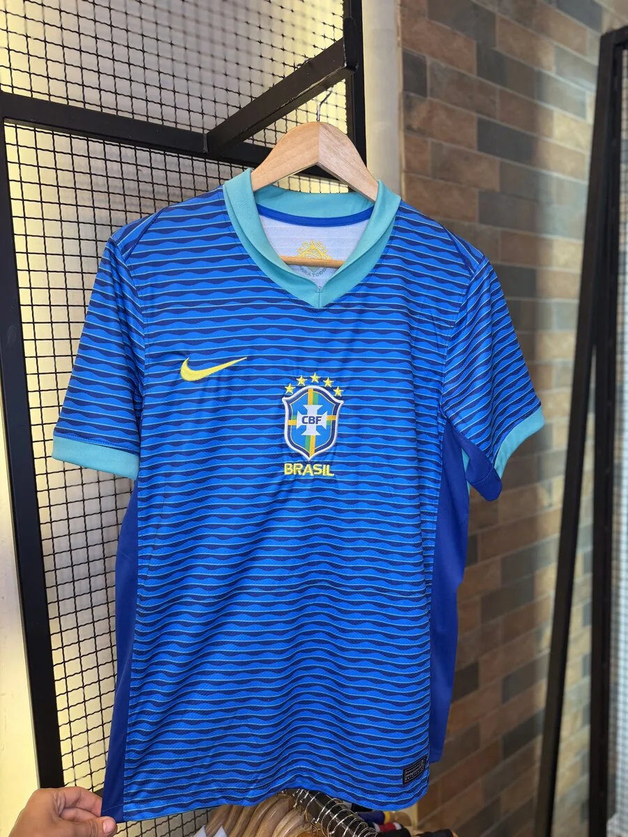 Camisa Brasil Reserva 2024 Azul Claro — frente
