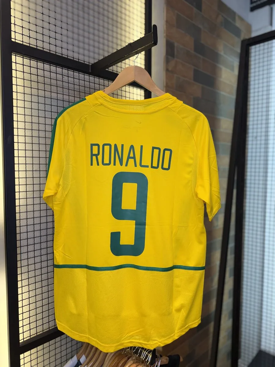 Camisa Brasil Retrô 1998 Ronaldo Amarela — costas